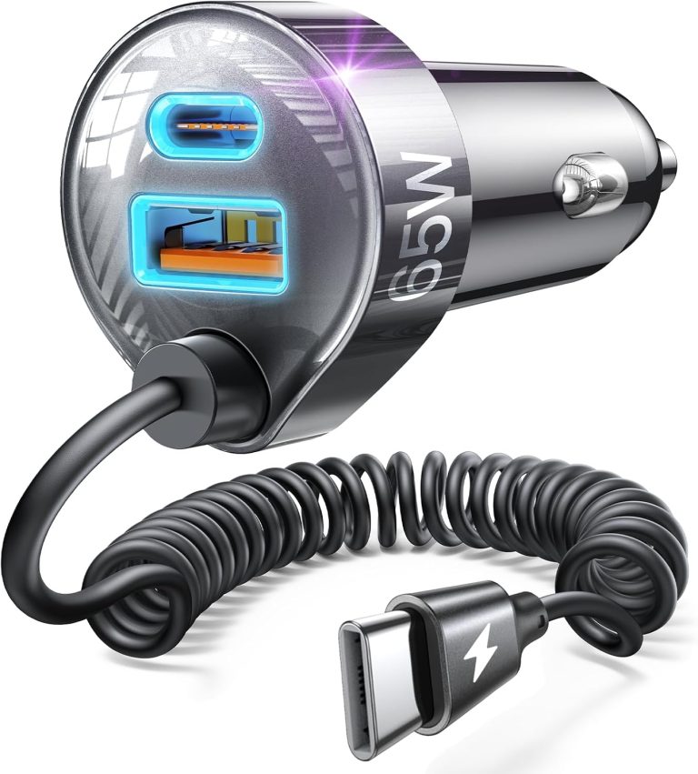 LISEN 65W iPhone 16/15 Car Charger USB C Fast Charging,iPhone 16/15 Pro Max Car Charger Adapter,Super Fast Type C Car Charger for iPhone 15/15 Plus/15 Pro Max,iPhone 16,iPad Pro,Samsung,Android,Black