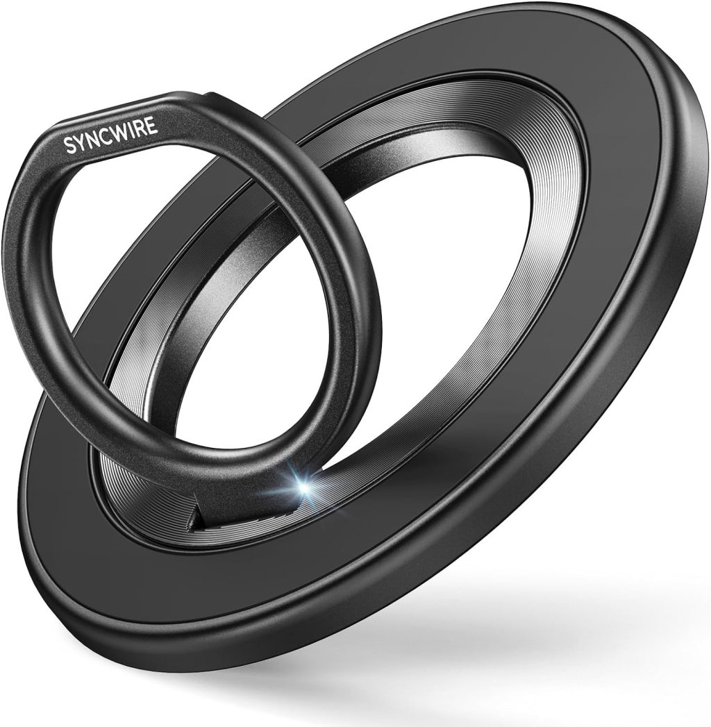 SYNCWIRE Upgraded Magnetic Phone Ring Holder for MagSafe, Magnetic Cell Phone Grip Stand Finger Ring Kickstand Two-Sided Magnetic Compatible with iPhone 16 Pro Max 15 14 13 12 MagSafe Accessories SYNCWIRE Upgraded Magnetic Phone Ring Holder for MagSafe, Magnetic Cell Phone Grip Stand Finger Ring Kickstand Two-Sided Magnetic Compatible with iPhone 16 Pro Max 15 14 13 12 MagSafe Accessories