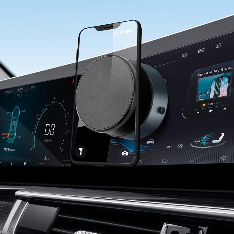 for MagSafe Car Mount, 360 Rotating Car Magnetic Phone Holder, Strong Adsorption Car Holder Windshield Dashboard Universal Suitable for iPhone and All Smartphones (Black)