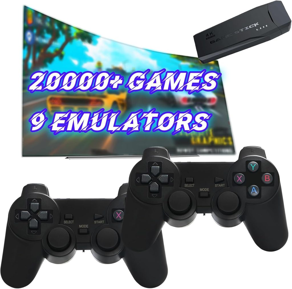 Retro Game Console, Plug and Play Video Game Console Built in 20000+ Games, 9 Classic Emulators, 4K High Definition HDMI Output for TV with Dual Controllers Retro Game Console, Plug and Play Video Game Console Built in 20000+ Games, 9 Classic Emulators, 4K High Definition HDMI Output for TV with Dual Controllers