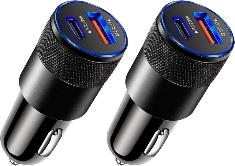 Car Charger 38W USB Type C PD Android Cellphone Charging QC 3.0 Automobile Adapter Fast Charging All Vehicle Cigarette Lighter Outlet Port Plug