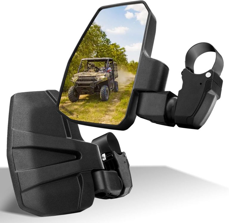 UTV Side Mirrors,You No Longer Need to Adjust by Hand,Innovative Automatic Reset Function,for 1.5″-2.0″ Roll Cage,Compatible with Polaris RZR,Can Am Maverick,Honda Pioneer SXS,Kawasaki Mule
