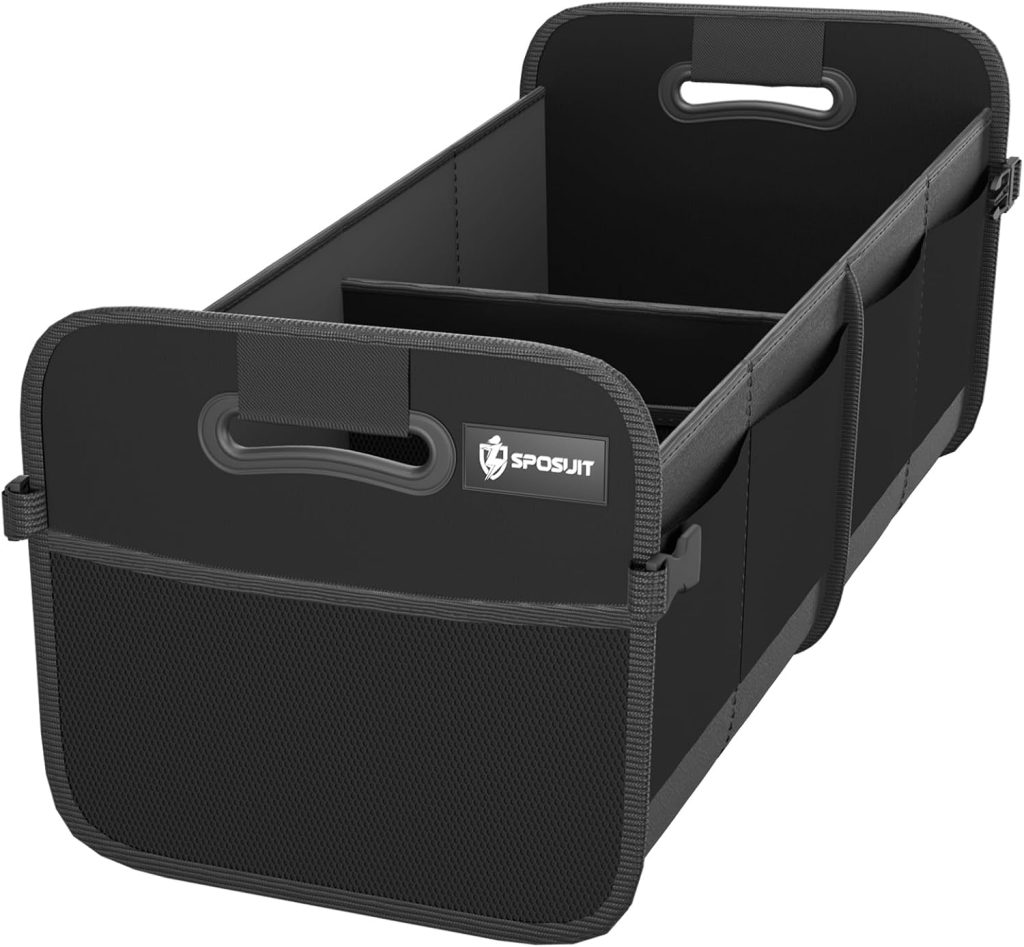Sposuit Trunk Organizer for Car – 70L Collapsible Trunk Storage with 11 Pockets & Reinforced Handles, SUV Trunk Organizers for Grocery Cargo(Black) Sposuit Trunk Organizer for Car – 70L Collapsible Trunk Storage with 11 Pockets & Reinforced Handles, SUV Trunk Organizers for Grocery Cargo(Black)