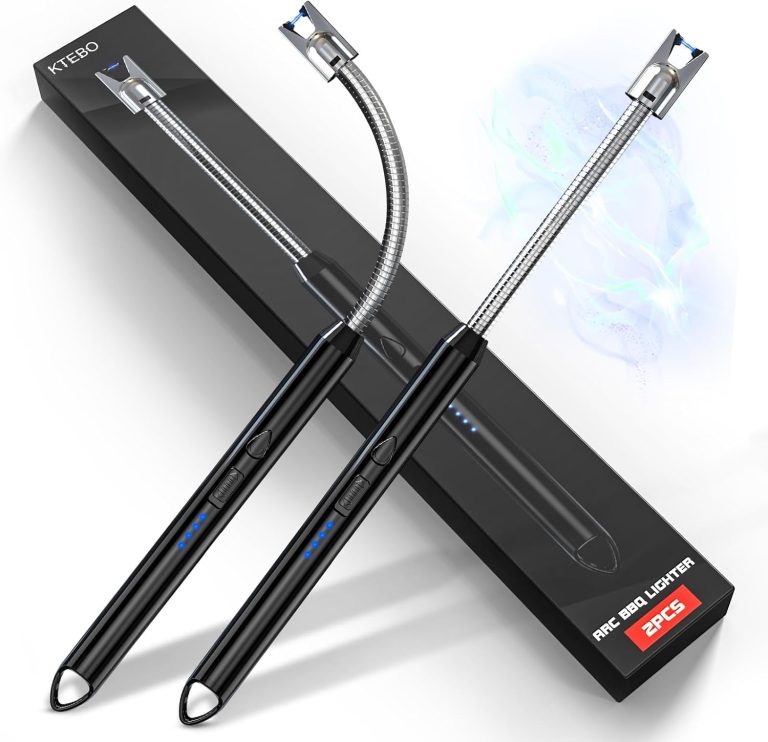 2 Pack Plasma Arc Electric Lighters Rechargeable – USB Long Reach for Scented Candles, BBQ Grill &Camping – Windproof Design Lighters