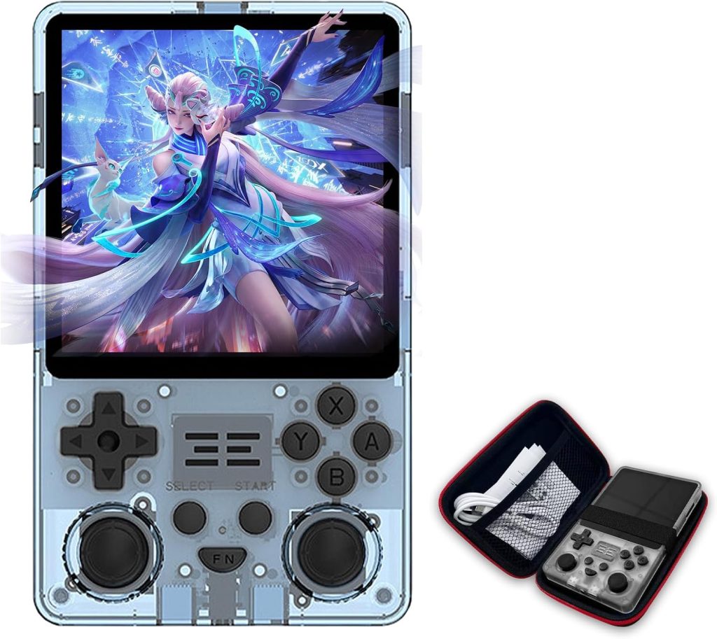 Retro Handheld Game Console, RTEletric 4-Inch IPS Screen, 5,000mAh Battery with 10-Hour Playtime, Multiplayer Compatible, Portable Gaming Console with Case, Supports HD and TV Output (Blue) Retro Handheld Game Console, RTEletric 4-Inch IPS Screen, 5,000mAh Battery with 10-Hour Playtime, Multiplayer Compatible, Portable Gaming Console with Case, Supports HD and TV Output (Blue)
