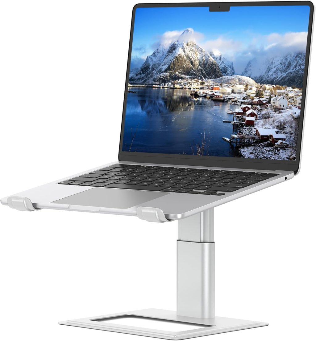 SOUNDANCE Adjustable Laptop Stand for Desk, Computer Stand, Ergonomic Laptop Riser Holder Compatible with 10 to 17.3 Inches Notebook PC Computer, Aluminum Silver SOUNDANCE Adjustable Laptop Stand for Desk, Computer Stand, Ergonomic Laptop Riser Holder Compatible with 10 to 17.3 Inches Notebook PC Computer, Aluminum Silver