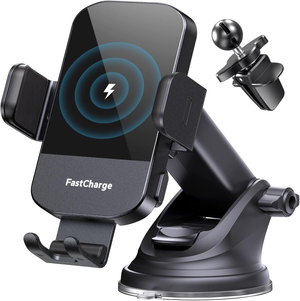 CHGeek Wireless Car Charger, 15W Fast Charging Auto Clamping Car Charger Phone Mount Phone Holder fit for iPhone 16 15 14 13 12 Pro Max 11 XR XS, Samsung Galaxy S24 Ultra S23 S22 S21, S20, S10+, Black CHGeek Wireless Car Charger, 15W Fast Charging Auto Clamping Car Charger Phone Mount Phone Holder fit for iPhone 16 15 14 13 12 Pro Max 11 XR XS, Samsung Galaxy S24 Ultra S23 S22 S21, S20, S10+, Black