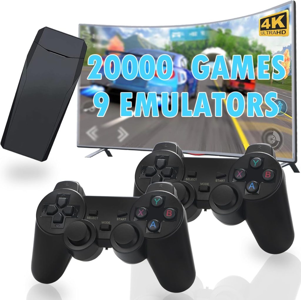 Hikonia Retro Game Console with 20000 Games,Plug & Play Video Game Console 9 Emulators Classic Games,4K HDMI Output for TV,Dual Controllers Birthday Gifts for Boys & Girls 64G Hikonia Retro Game Console with 20000 Games,Plug & Play Video Game Console 9 Emulators Classic Games,4K HDMI Output for TV,Dual Controllers Birthday Gifts for Boys & Girls 64G