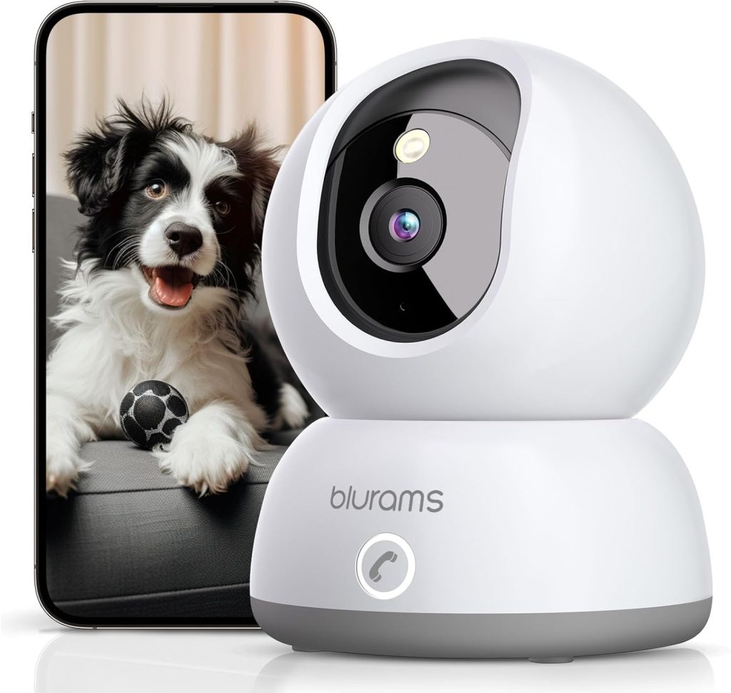 blurams Indoor Security Camera 2K, Home Security Camera for Dog/Baby Monitor/Elder, Security Camera with One-Touch Call, Color Night Vision, Motion Tracking, Cloud & SD Card Storage (2.4GHz Wi-Fi) blurams Indoor Security Camera 2K, Home Security Camera for Dog/Baby Monitor/Elder, Security Camera with One-Touch Call, Color Night Vision, Motion Tracking, Cloud & SD Card Storage (2.4GHz Wi-Fi)