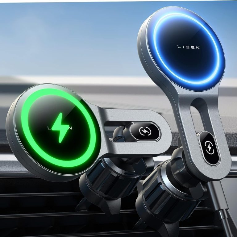 LISEN for 15W MagSafe Car Mount Charger, for iPhone 16 Wireless Car Charger Magnetic Car Phone Holder Mount, Car Phone Mount Charger Vent Fit for iPhone 16 15 Pro Max 14 13 12 MagSafe Cases
