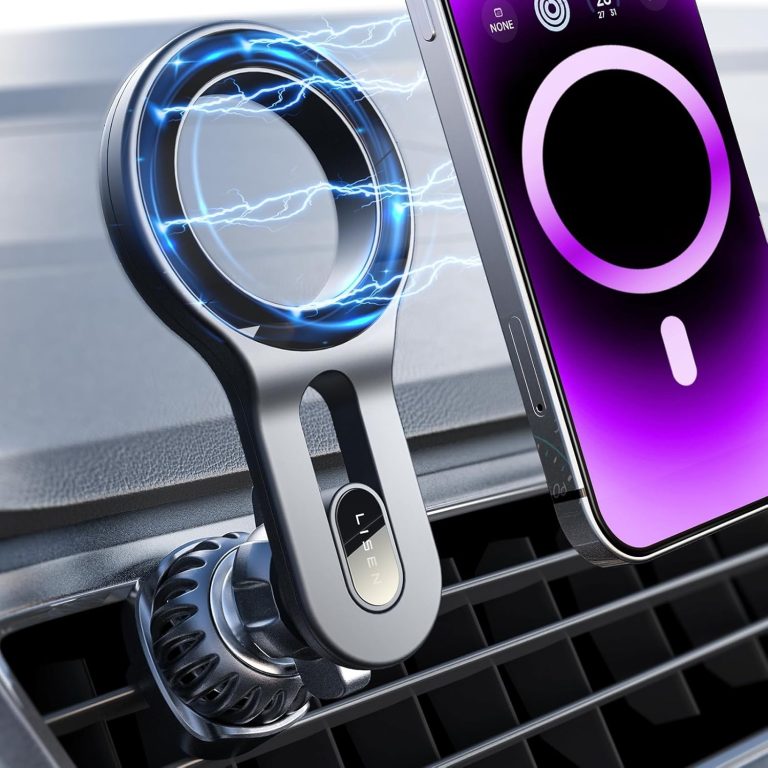 LISEN for iPhone 16 MagSafe Car Mount, [Quick Install] Ultra Magnetic Long Arm Mag Safe Car Phone Holder Vent, Car Accessories Fit for iPhone 16 Pro Max 15 14 13 12 Plus Mini Men Women, Black