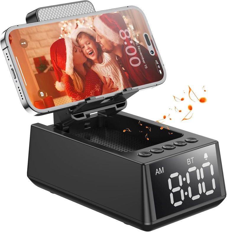 Birthday Gifts for Men Women, Cell Phone Stand Bluetooth Speaker with Anti-Slip Base, Hd Surround Sound, Cool Multi Functional Gadget, Unique Gift for Him, Her, Husband, Wife, Dad, Mom