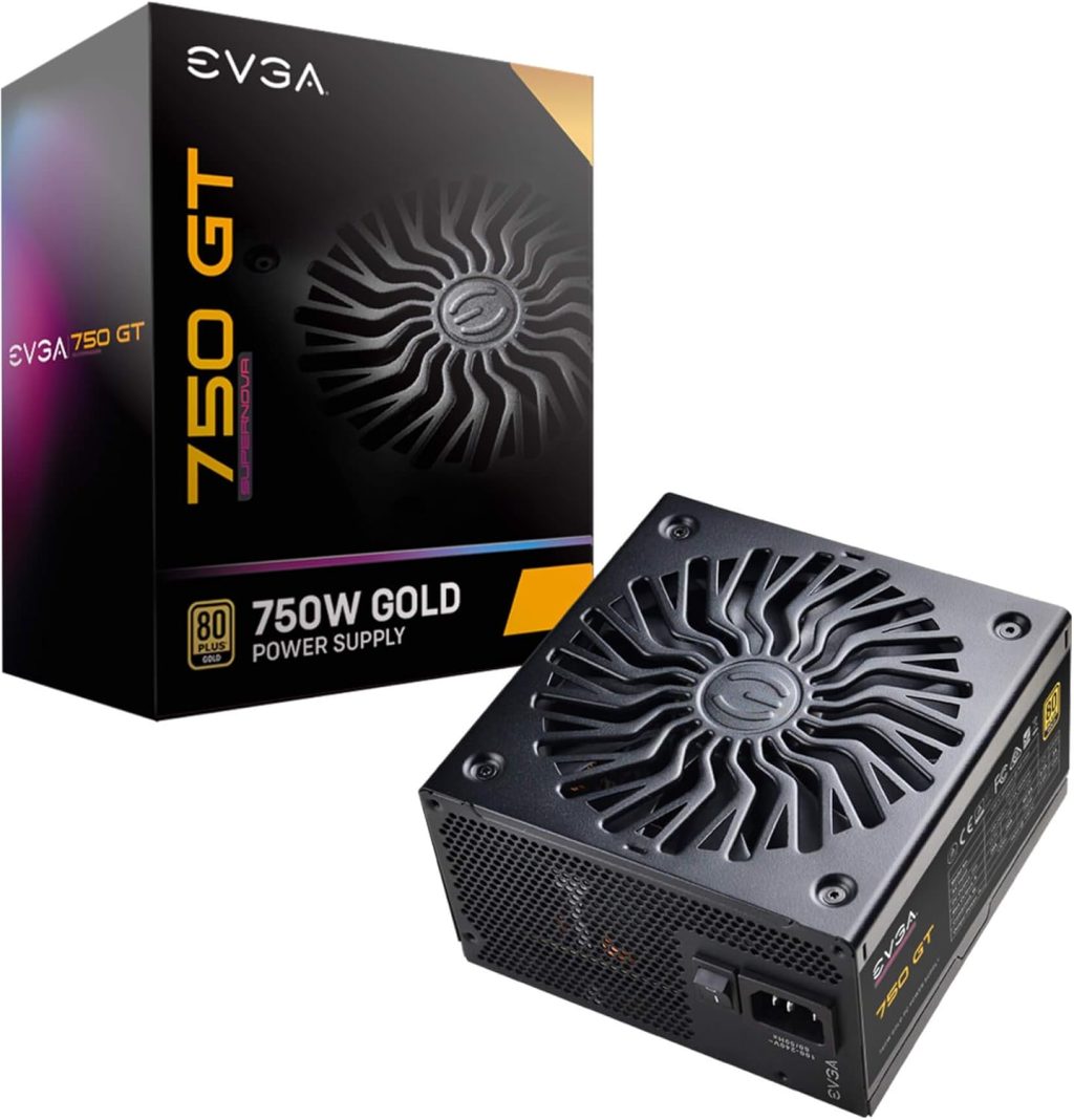EVGA 750 GT, 80 Plus Gold 750W, Fully Modular, Auto Eco Mode with FDB Fan, 100% Japanese Capacitors, 7 Year Warranty, Includes Power ON Self Tester, Compact 150mm Size, Power Supply 220-GT-0750-Y1 EVGA 750 GT, 80 Plus Gold 750W, Fully Modular, Auto Eco Mode with FDB Fan, 100% Japanese Capacitors, 7 Year Warranty, Includes Power ON Self Tester, Compact 150mm Size, Power Supply 220-GT-0750-Y1