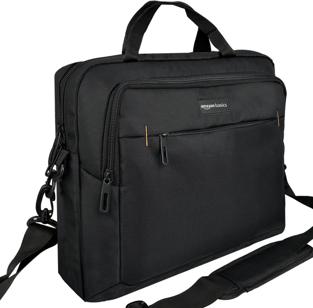 Amazon Basics 15.6-Inch Laptop Computer and Tablet Shoulder Bag Carrying Case,1 Pack, Black Amazon Basics 15.6-Inch Laptop Computer and Tablet Shoulder Bag Carrying Case,1 Pack, Black