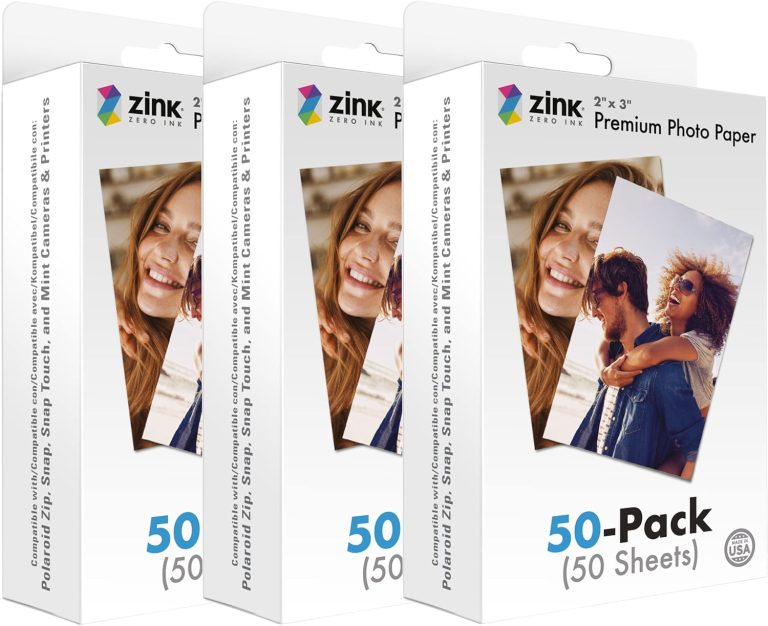 Zink 2″x3″ Premium Instant Photo Paper (150 Pack) Compatible with Polaroid Snap, Snap Touch, Zip and Mint Cameras and Printers