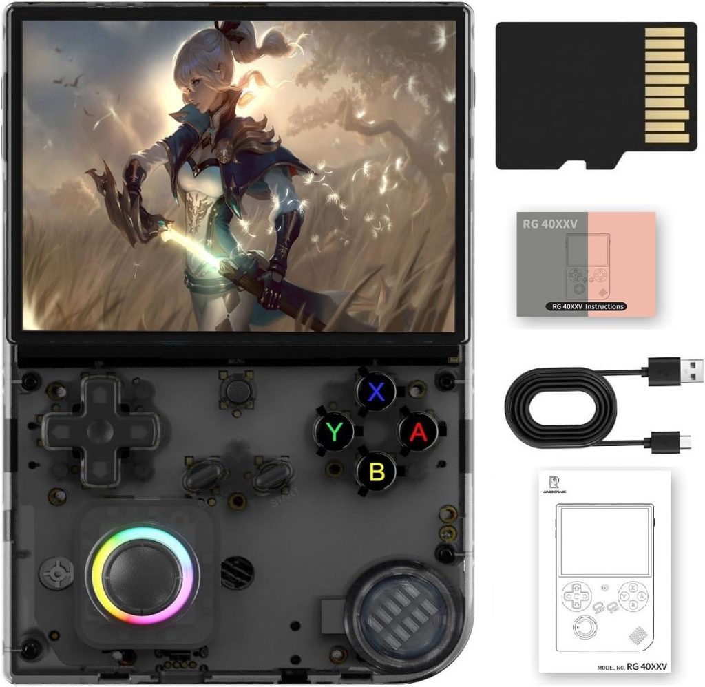 RG40XX V Retro Handheld Game Console , RG40XXV 4.0 Inch IPS Screen Linux System Built-in 64G TF Card 5017 Games Support TV Output 5G WiFi Bluetooth 4.2(Transparent Black) RG40XX V Retro Handheld Game Console , RG40XXV 4.0 Inch IPS Screen Linux System Built-in 64G TF Card 5017 Games Support TV Output 5G WiFi Bluetooth 4.2(Transparent Black)