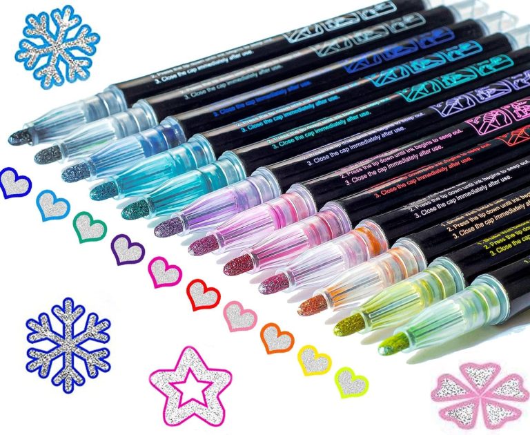 Shimmer Markers Outline Glitter Pens: 12 Christmas Stocking Stuffers Teenage Tween Teen Girl Gifts Trendy Stuff Cute Arts Crafts Art Supplies Kids Ages 4 6 8 9 10 14 16 18 Year Old Birthday Ideas 2024
