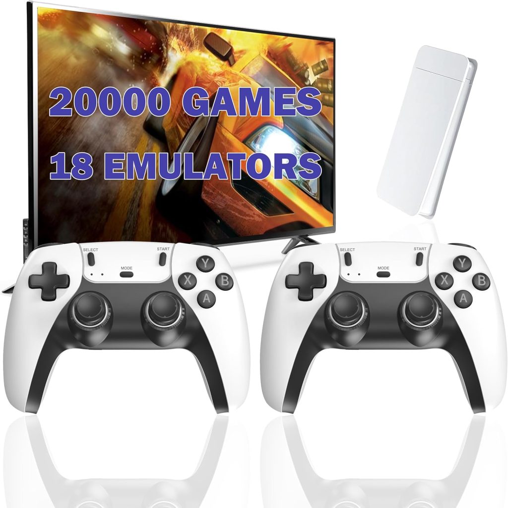 Wireless Retro Game Console Stick with 20000+ Games, Video Game Console 18+ Emulators Classic Games, 4K HDMI Output for TV, Plug & Play Retro Gaming Stick with Dual 2.4G Controllers Wireless Retro Game Console Stick with 20000+ Games, Video Game Console 18+ Emulators Classic Games, 4K HDMI Output for TV, Plug & Play Retro Gaming Stick with Dual 2.4G Controllers