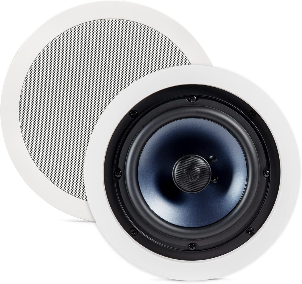 Polk Audio RC80i 2-way Premium In-Ceiling 8″ Round Speakers, Set of 2 Perfect for Damp and Humid Indoor/Outdoor Placement – Bath, Kitchen, Covered Porches (White, Paintable-Grille) Polk Audio RC80i 2-way Premium In-Ceiling 8″ Round Speakers, Set of 2 Perfect for Damp and Humid Indoor/Outdoor Placement – Bath, Kitchen, Covered Porches (White, Paintable-Grille)
