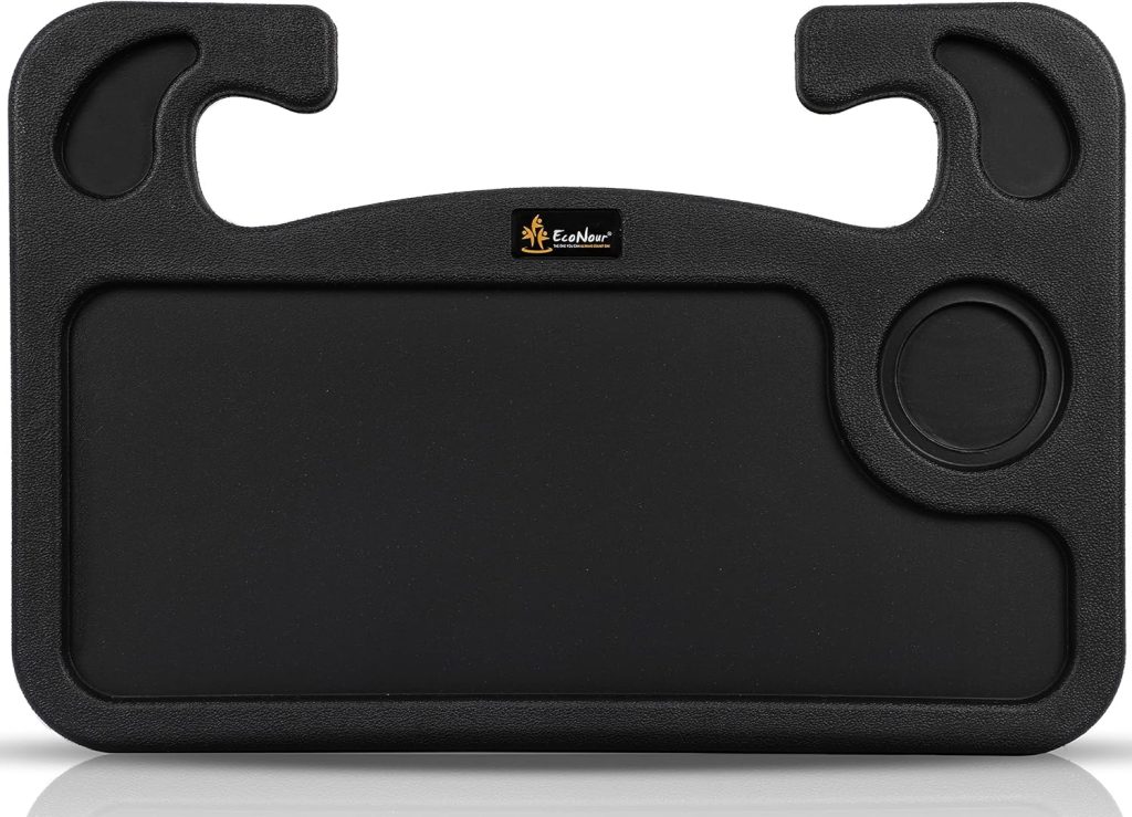 EcoNour 2 in 1 Car Steering Wheel Desk | Steering Wheel Tray for Laptop Car Mount with Pen Holder | Car Food Tray for Eating with Drinks Holder | Multipurpose Travel Car Accessories EcoNour 2 in 1 Car Steering Wheel Desk | Steering Wheel Tray for Laptop Car Mount with Pen Holder | Car Food Tray for Eating with Drinks Holder | Multipurpose Travel Car Accessories