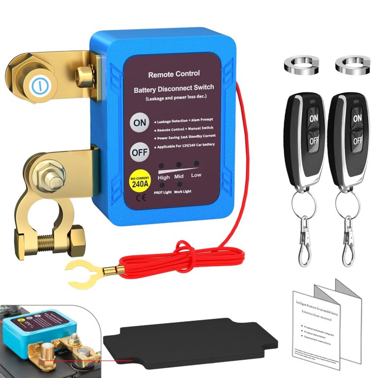 Remote Battery Disconnect Switch 12V 240A Smart Voltage Kill Switch for Car, Car Battery Kill Switch Anti Theft, Battery Cut Off Shut Off Switch for Auto,Vehicle, RV, ATV,Truck, Boat
