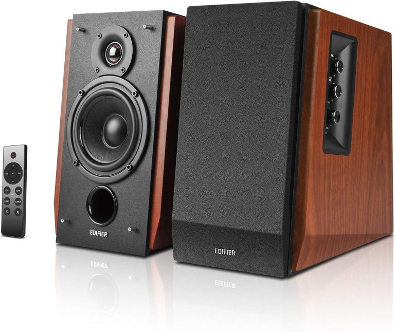 Edifier R1700BTs Active Bluetooth Bookshelf Speakers – 2.0 Wireless Near Field Studio Monitor Speaker – 66w RMS with Subwoofer Line Out