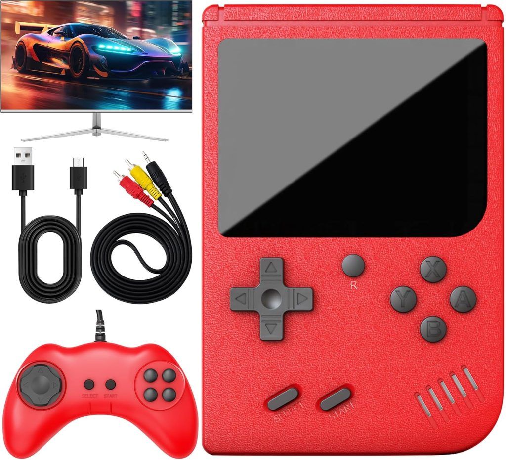 Retro Handheld Game Console, Portable Game Console with 500 Preloaded Classic Games, Handheld Video Games for Kids & Adults, 3.0-Inch Screen, 1200mAh Rechargeable Battery, Support TV & 2 Players Retro Handheld Game Console, Portable Game Console with 500 Preloaded Classic Games, Handheld Video Games for Kids & Adults, 3.0-Inch Screen, 1200mAh Rechargeable Battery, Support TV & 2 Players