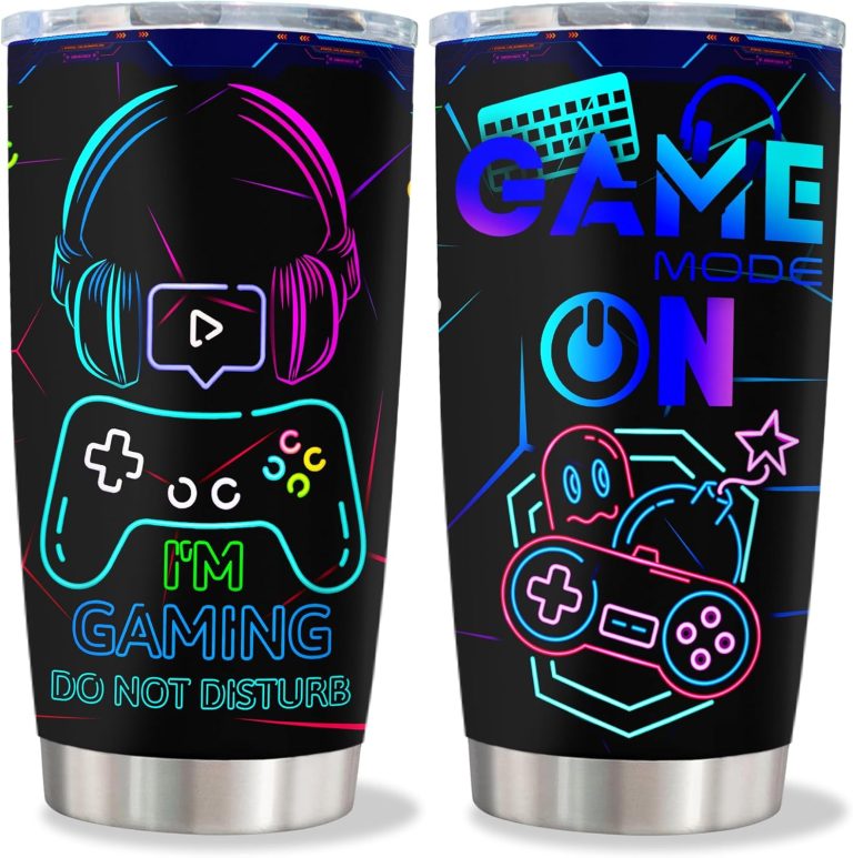 Gamer Gifts, Gifts for Gamers, Cool Gamer Gifts for Men Teenage Teen Boys Boyfriend, Gaming Mugs Stuff, Video Games Party Favors, The Game Boy Birthday Room Decor Stainless Steel Tumbler 20oz 1pc