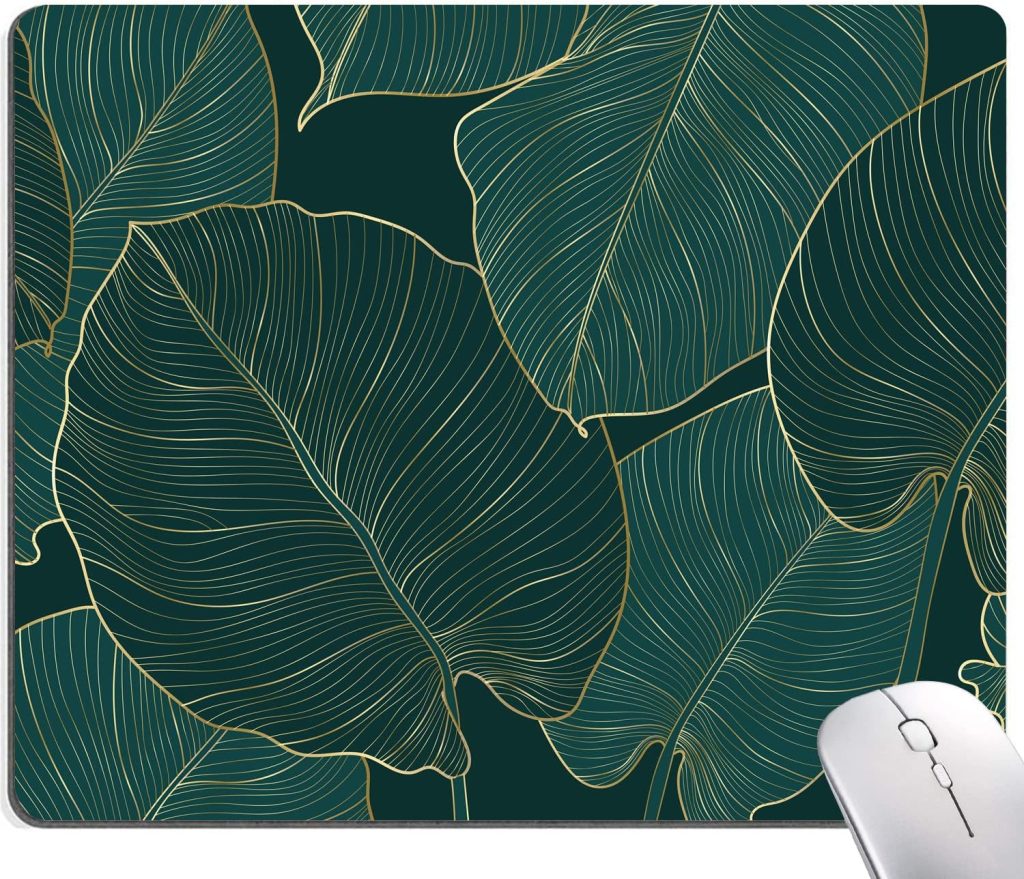 Mouse Pad, Green Leaves Mouse Pad Rectangle Custom Designs, Waterproof Anti-Slip Rubber Mousepad Office Accessories Desk Decor Wireless Mouse Pads for Computers Laptop Mouse Pad, Green Leaves Mouse Pad Rectangle Custom Designs, Waterproof Anti-Slip Rubber Mousepad Office Accessories Desk Decor Wireless Mouse Pads for Computers Laptop
