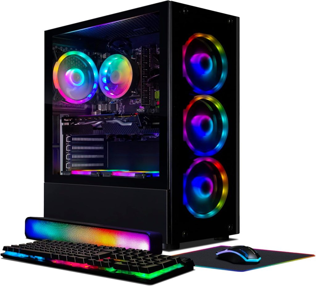 STGAubron Gaming PC Computer Desktop, Radeon RX 5700 8G, Intel Core i7 3.4G up to 3.9G, 16G RAM, 512G SSD, 600M WiFi, BT 5.0, RGB Fan x 4, RGB Mouse Pad, RGB BT Sound Bar, Windows 10 Home STGAubron Gaming PC Computer Desktop, Radeon RX 5700 8G, Intel Core i7 3.4G up to 3.9G, 16G RAM, 512G SSD, 600M WiFi, BT 5.0, RGB Fan x 4, RGB Mouse Pad, RGB BT Sound Bar, Windows 10 Home