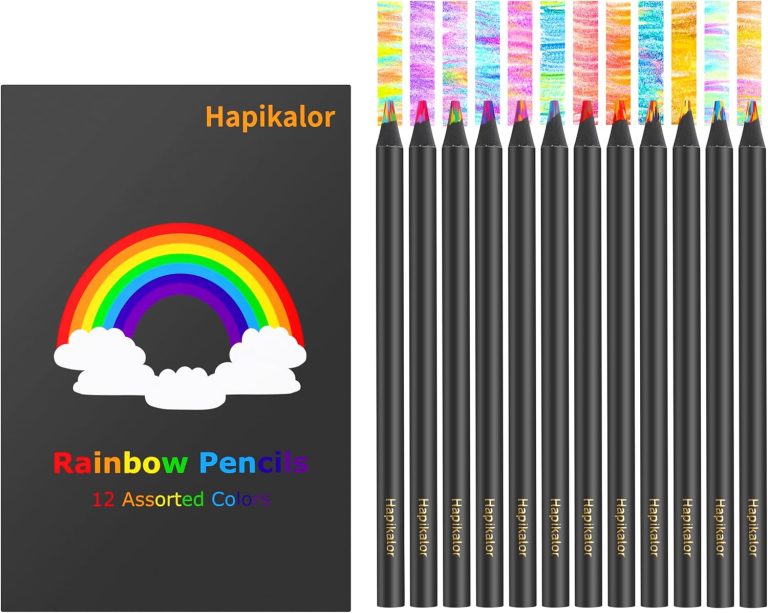 Stocking Stuffers for Kids,12-Color Rainbow Pencils with Gift Box, Jumbo Colored Pencils for Adult Coloring Sketching, Drawing Kit Fun Pencils Cool Stuff Christmas Gifts Art Supplies for Adults Kids