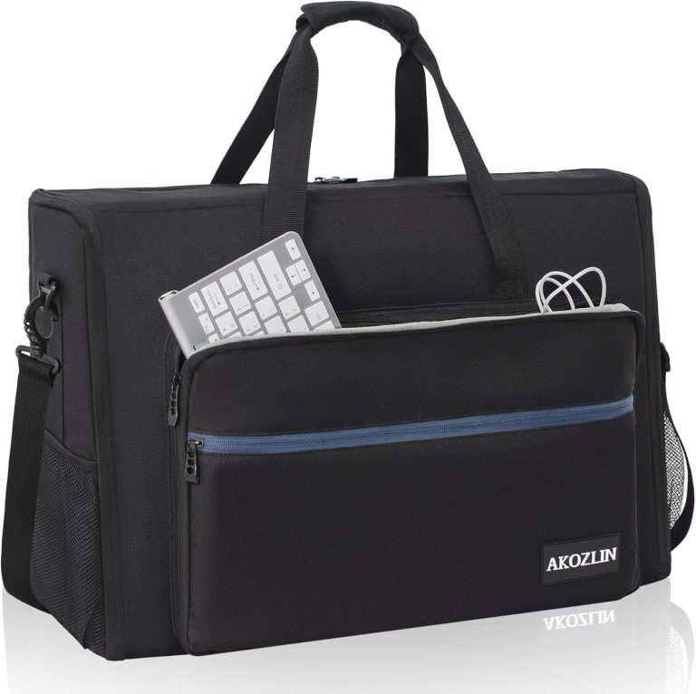 AKOZLIN LCD Screens/TVs(up to 2) Transport Tote Bag for 19″ – 24″ Displays Padded Monitor Carrying Case (NOT FOR IMAC) Travel Bag With Shoulder Strap,Large Accessories Pocket
