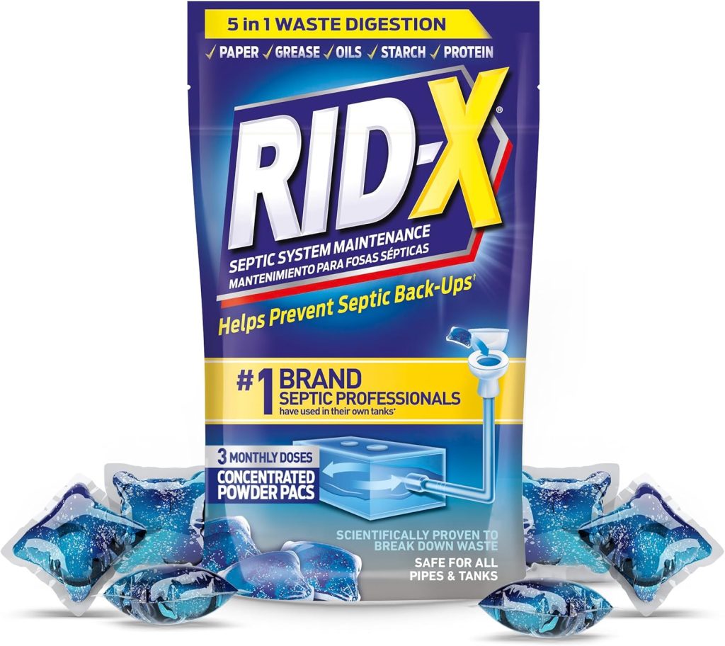 Rid-X Septic System Treatment, Septic Tank Treatment, 3-Monthly Supply Dual Action Septi-Pacs – 3.2 oz Rid-X Septic System Treatment, Septic Tank Treatment, 3-Monthly Supply Dual Action Septi-Pacs – 3.2 oz