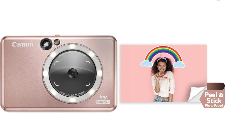Canon IVY CLIQ+2 Instant Camera Printer, Smartphone Printer, Rose Gold (4519C001)