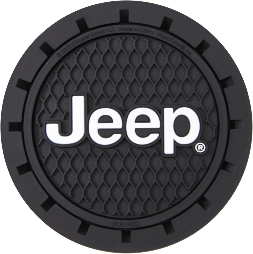 Plasticolor 000652R01 Jeep Logo Auto Car Truck SUV Cup Holder Coaster 2-Pack , Black Plasticolor 000652R01 Jeep Logo Auto Car Truck SUV Cup Holder Coaster 2-Pack , Black