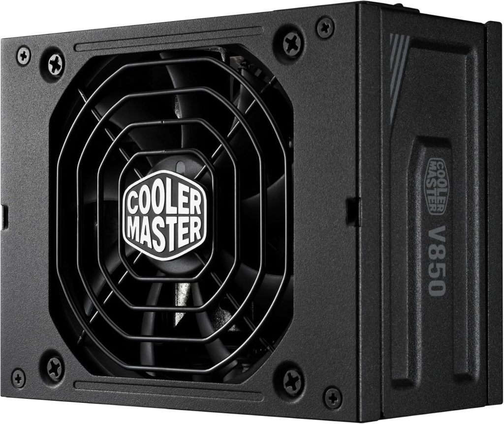 Cooler Master V850 SFX Gold ATX3.0 Full Modular Power Supply, 850W SFX, 80+ Gold, 90-Degree 12VHPWR PCIe 5.0 Connector, SFX-to-ATX Bracket, Silent Fan, 10 Year Warranty (MPY-8501-SFHAGV-3US) Cooler Master V850 SFX Gold ATX3.0 Full Modular Power Supply, 850W SFX, 80+ Gold, 90-Degree 12VHPWR PCIe 5.0 Connector, SFX-to-ATX Bracket, Silent Fan, 10 Year Warranty (MPY-8501-SFHAGV-3US)