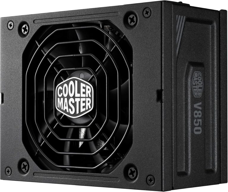 Cooler Master V850 SFX Gold ATX3.0 Full Modular Power Supply, 850W SFX, 80+ Gold, 90-Degree 12VHPWR PCIe 5.0 Connector, SFX-to-ATX Bracket, Silent Fan, 10 Year Warranty (MPY-8501-SFHAGV-3US)
