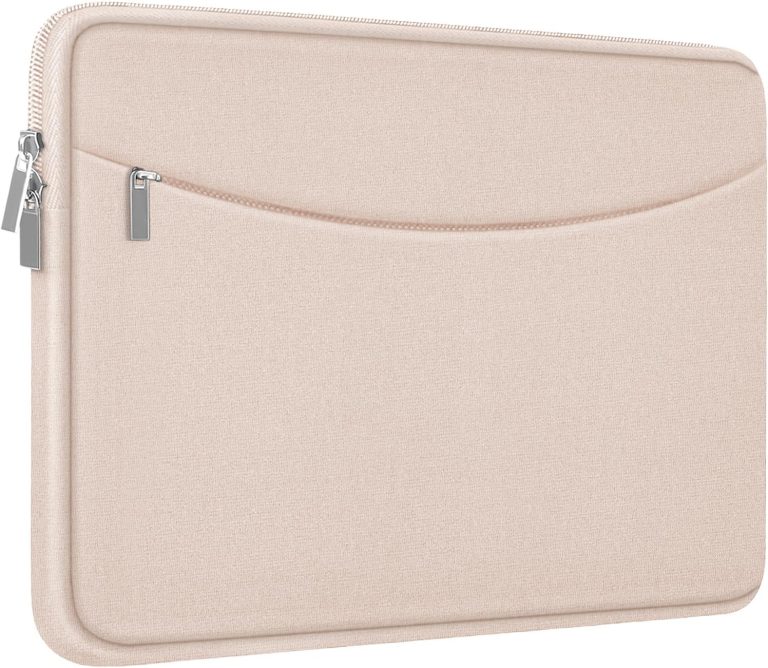 Laptop Case 14 inch, Shockproof Protective Laptop Cover Briefcase Carrying Computer Bag with Accessory Pocket Portable Laptop Sleeve for 14″ MacBook, HP, Dell, Lenovo, Acer, Pink