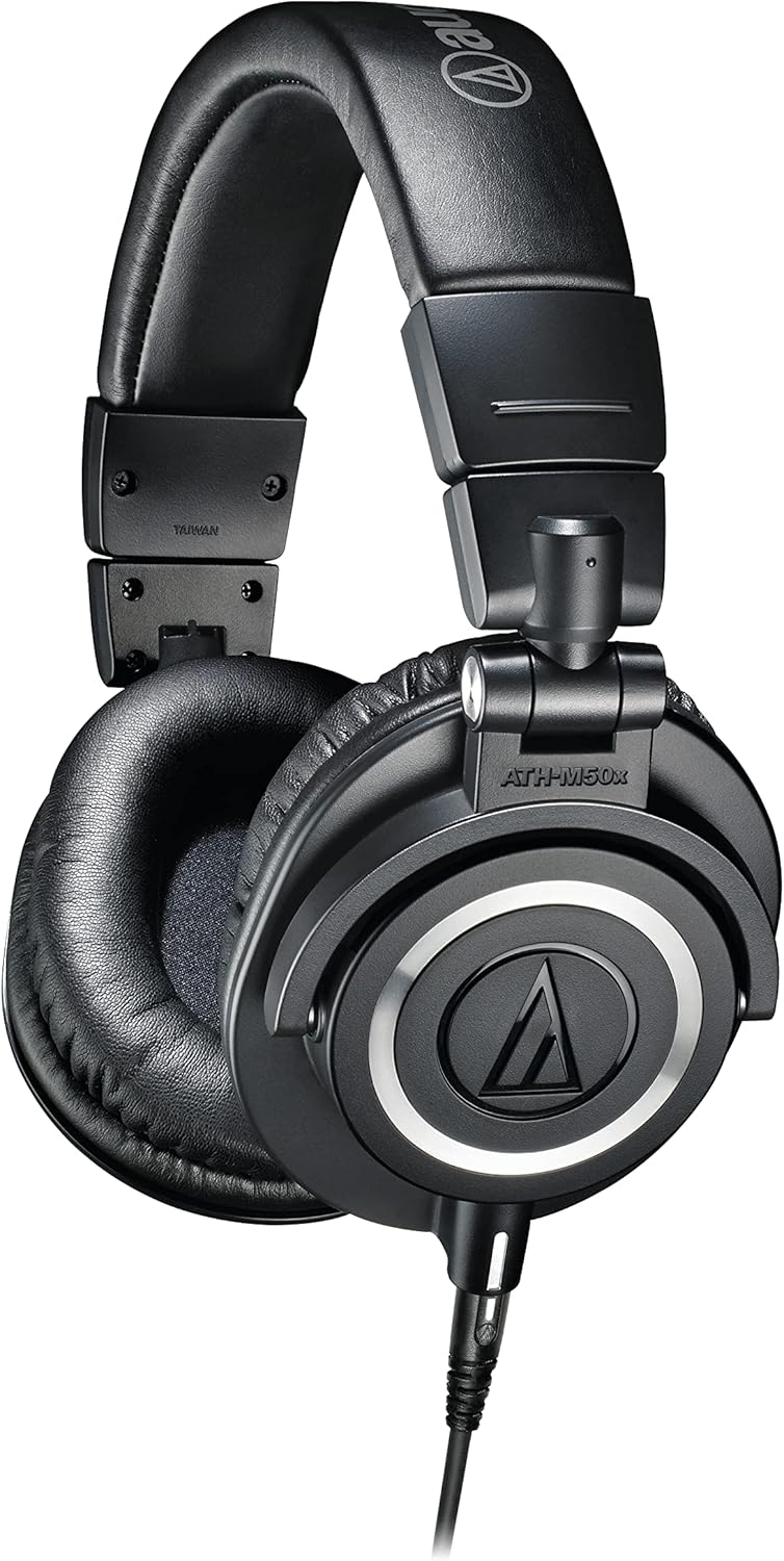 Audio-Technica ATH-M50X Professional Studio Monitor Headphones, Black, Professional Grade, Critically Acclaimed, with Detachable Cable Audio-Technica ATH-M50X Professional Studio Monitor Headphones, Black, Professional Grade, Critically Acclaimed, with Detachable Cable