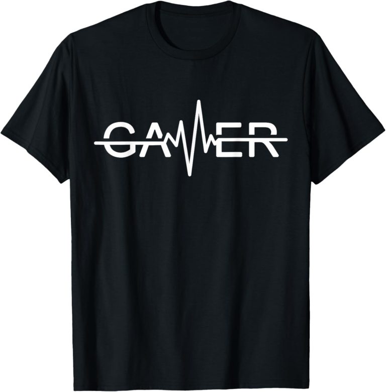 Gamer Heartbeat Video Games Graphic T-Shirt