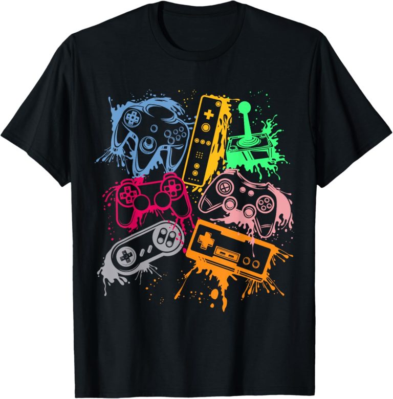 Video Game Console Controllers Retro 80’s 90’s Arcade Gamer T-Shirt