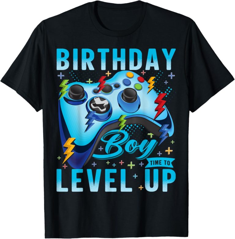 Birthday Boy Time to Level Up Video Game Birthday Gamer Boys T-Shirt