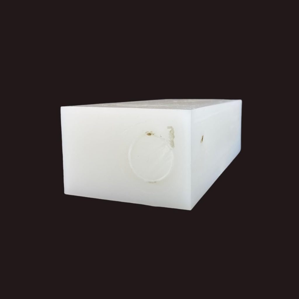 EcoCut: High-Density Polyethylene (HDPE) Natural Plastic Block 2″ x 3″ x 6″ – for Machining, Home Improvements, Prototypes, DIY Projects, Engineering