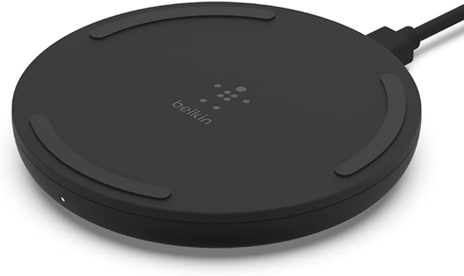 Belkin Quick Charge Wireless Charging Pad – 10W Qi-Certified Charger Pad for Apple iPhone, Samsung Galaxy, Pixel, Airpods Pro & More, Charge While Listening to Music, Streaming Videos – Black (No PSU) Belkin Quick Charge Wireless Charging Pad – 10W Qi-Certified Charger Pad for Apple iPhone, Samsung Galaxy, Pixel, Airpods Pro & More, Charge While Listening to Music, Streaming Videos – Black (No PSU)