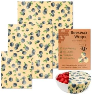 Reusable Beeswax Food Paper Organic Beeswax Wrap (Blueberries)