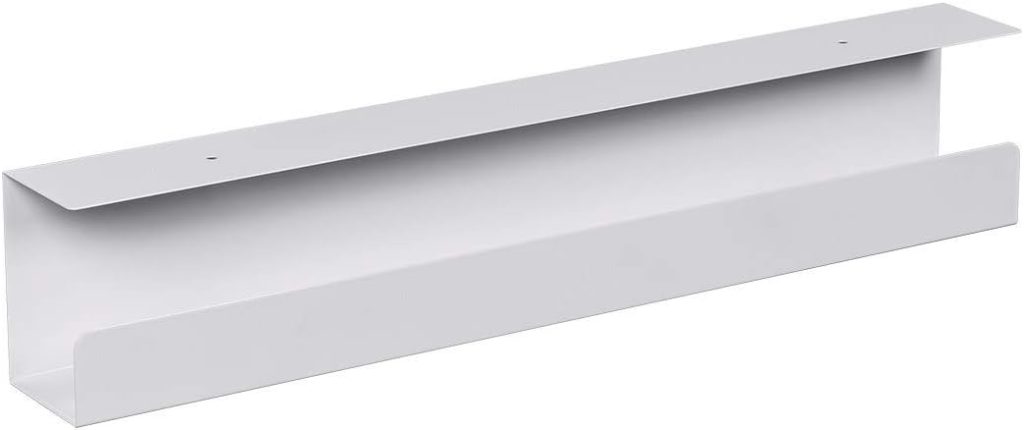 Monoprice Under Desk Cable Tray – Steel with Power Supply and Wire Management – Workstream Collection White Monoprice Under Desk Cable Tray – Steel with Power Supply and Wire Management – Workstream Collection White
