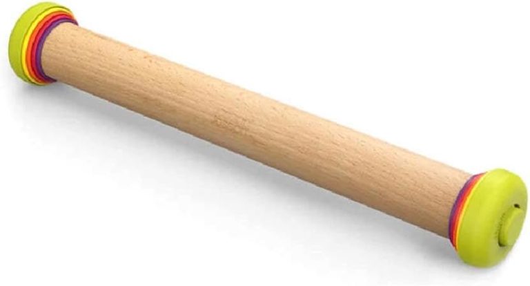 Joseph Joseph PrecisionPin Baking Adjustable Rolling Pin – Consistent and Even Dough Thickness for Perfect Baking Results, Multicolor