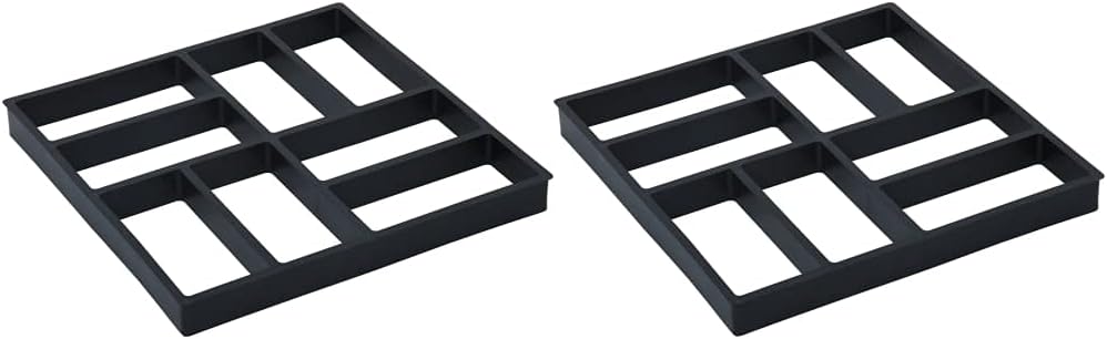 vidaXL Reusable Pavement Molds, 15.7″ x 15.7″ x 1.6″, DIY Outdoor Home Improvement Tool, Sturdy Plastic Material, Black, Suitable for Paving Corridors, Vegetable Plots, Garden Paths, and Patios vidaXL Reusable Pavement Molds, 15.7″ x 15.7″ x 1.6″, DIY Outdoor Home Improvement Tool, Sturdy Plastic Material, Black, Suitable for Paving Corridors, Vegetable Plots, Garden Paths, and Patios