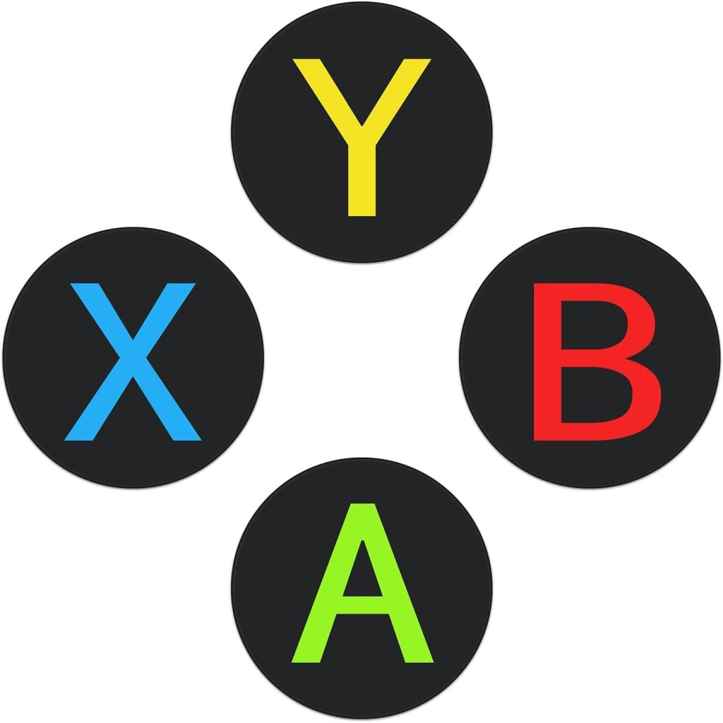 ABXY Silicone Gaming Coasters – Set of Four – Game Room Décor ABXY Silicone Gaming Coasters – Set of Four – Game Room Décor