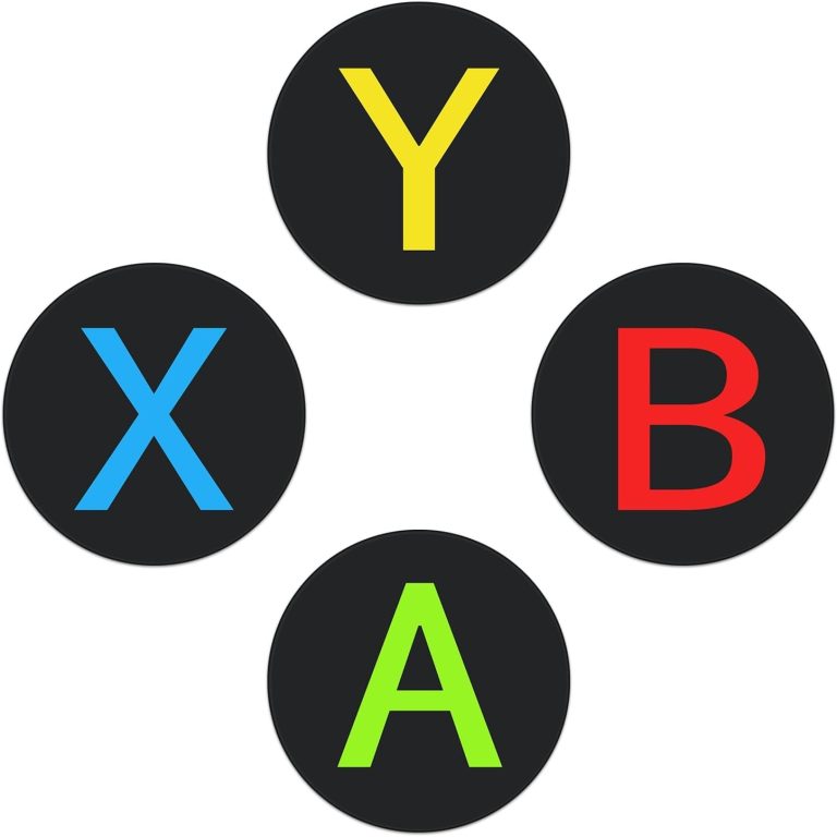 ABXY Silicone Gaming Coasters – Set of Four – Game Room Décor